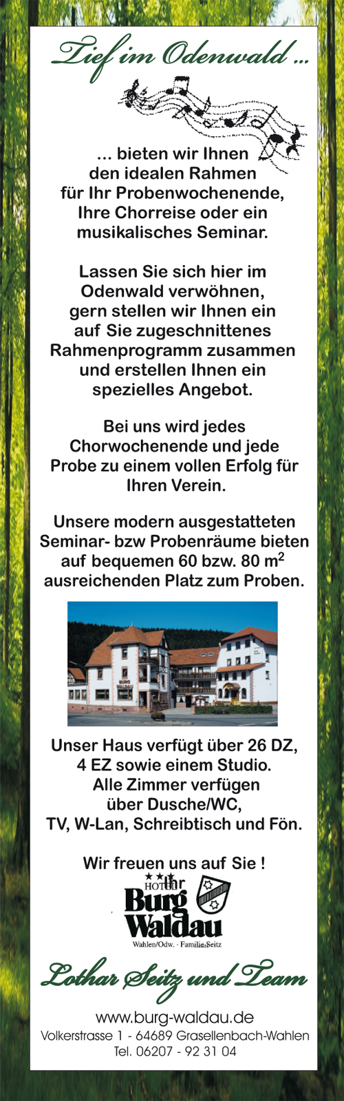 Anzeige Chorzeitung